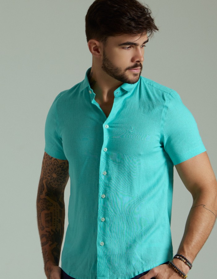 CAMISA LINHO CAMBRAIA MC