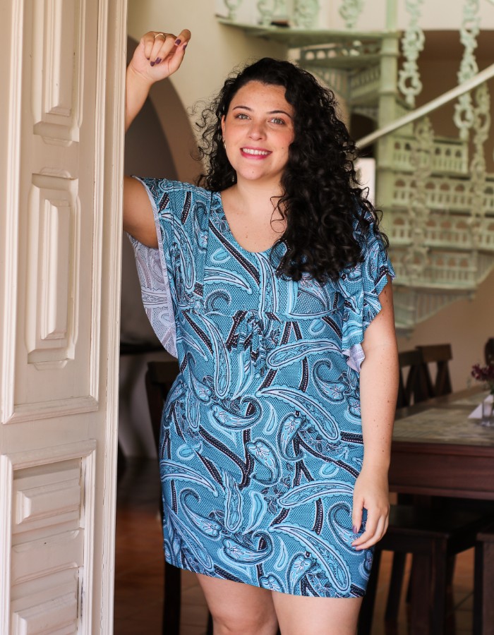 VESTIDO CURTO ESTILO MORÇEGO - TAM G