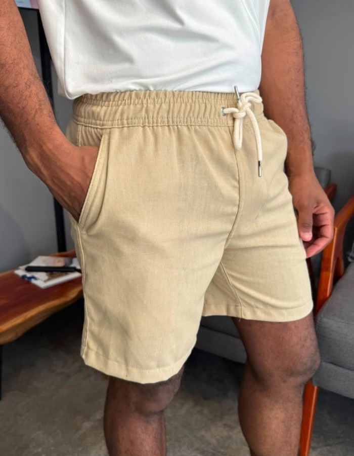 SHORT LINHO NORONHA BEGE