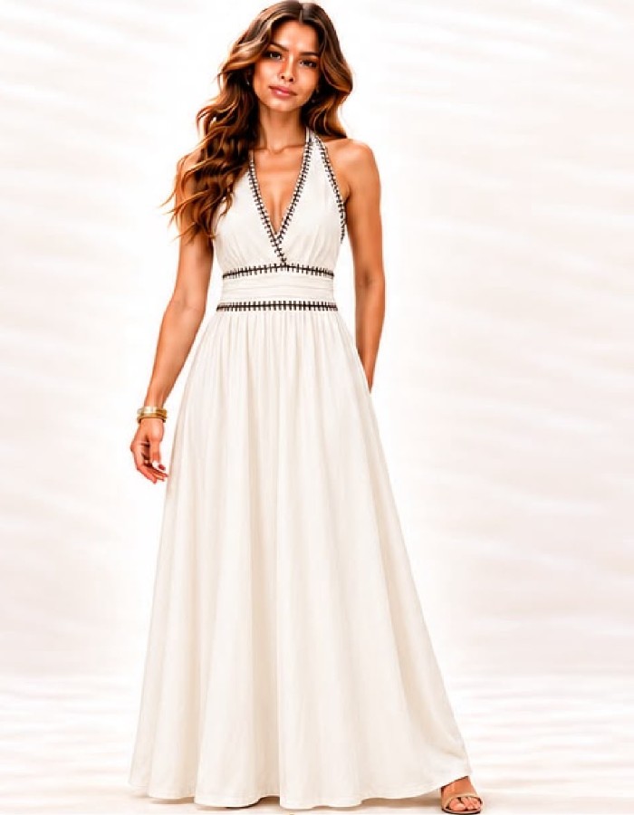 VESTIDO AMARRAÇÃO NO PESCOÇO