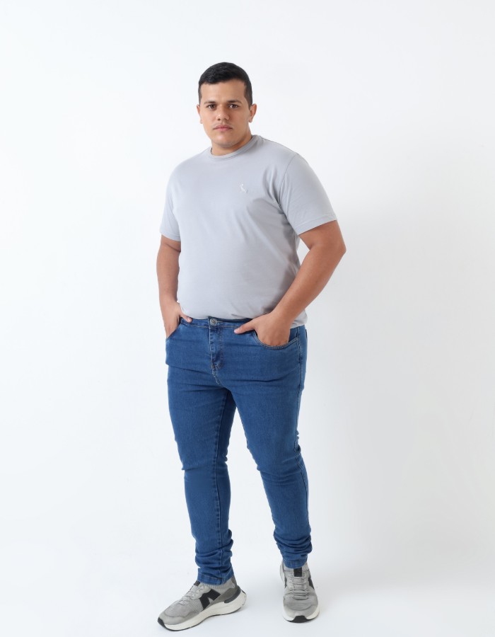 CALÇA SKINNY MASC. PLUS SIZE