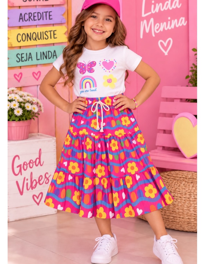Conjunto saia mide 