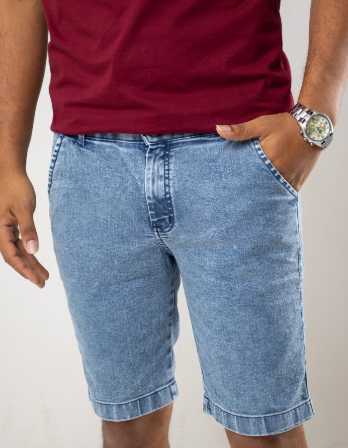 BERMUDA ALFAIATARIA JEANS SKY BEAT L. AZUL