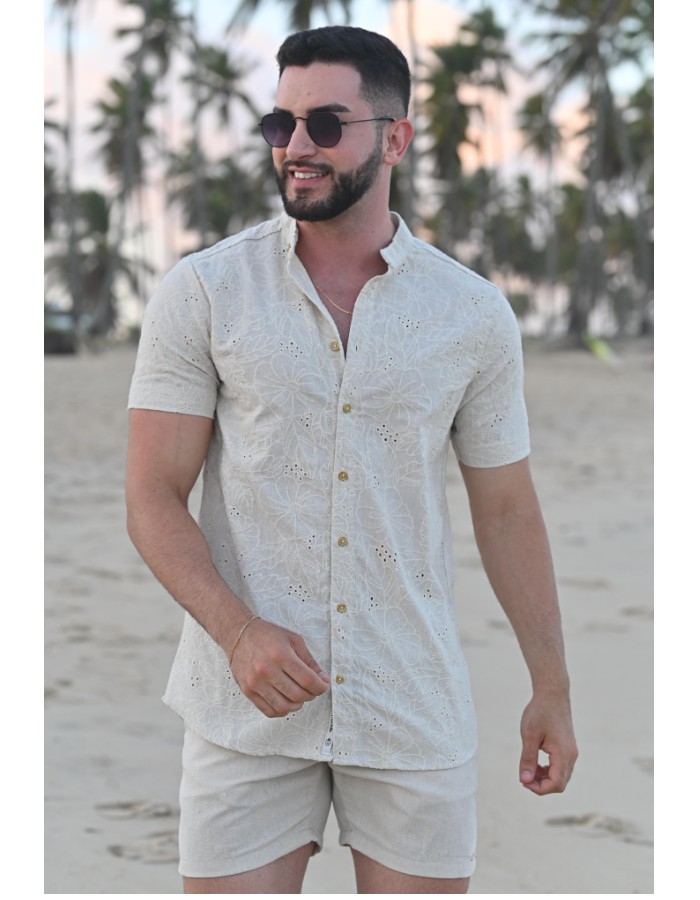 Camisa  Algodão Cambraia Palha