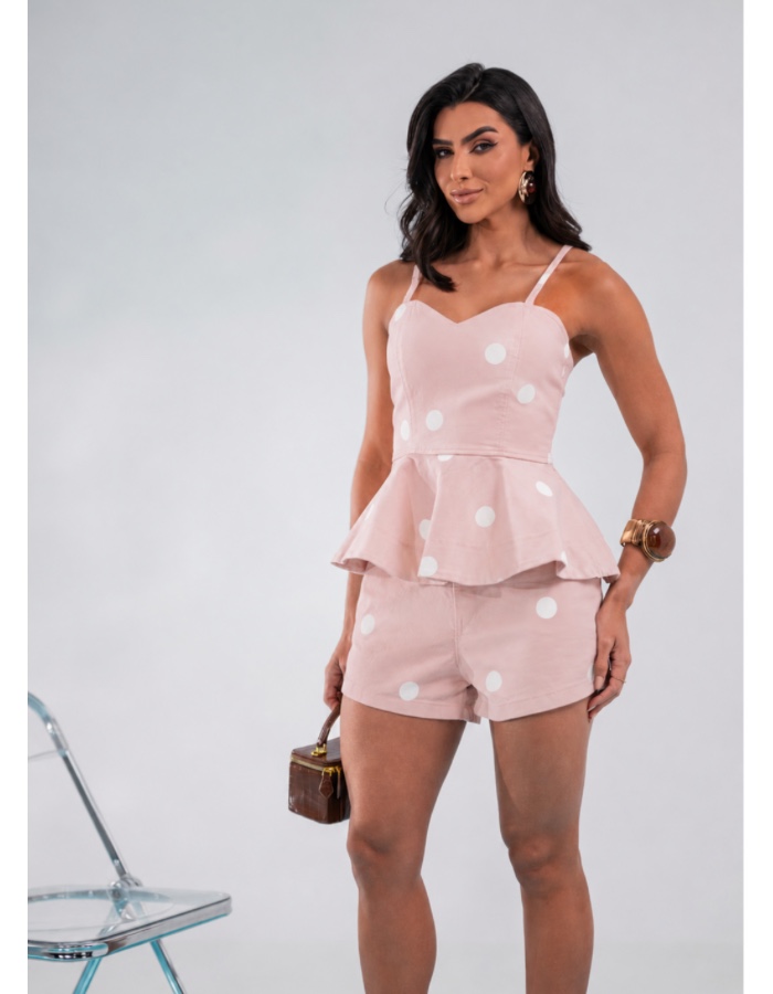 Short poá rosa