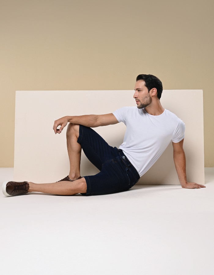 BERMUDA CLÁSSICA JEANS SUPER STONE L. MEL CLARO C/PUIDOS