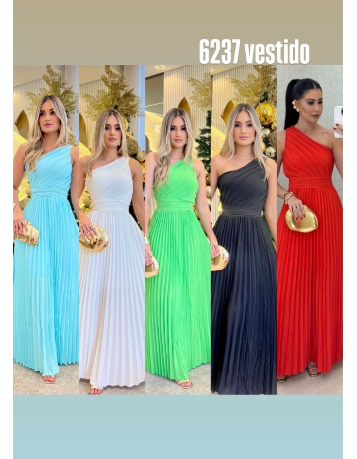 vestido plissado lindo