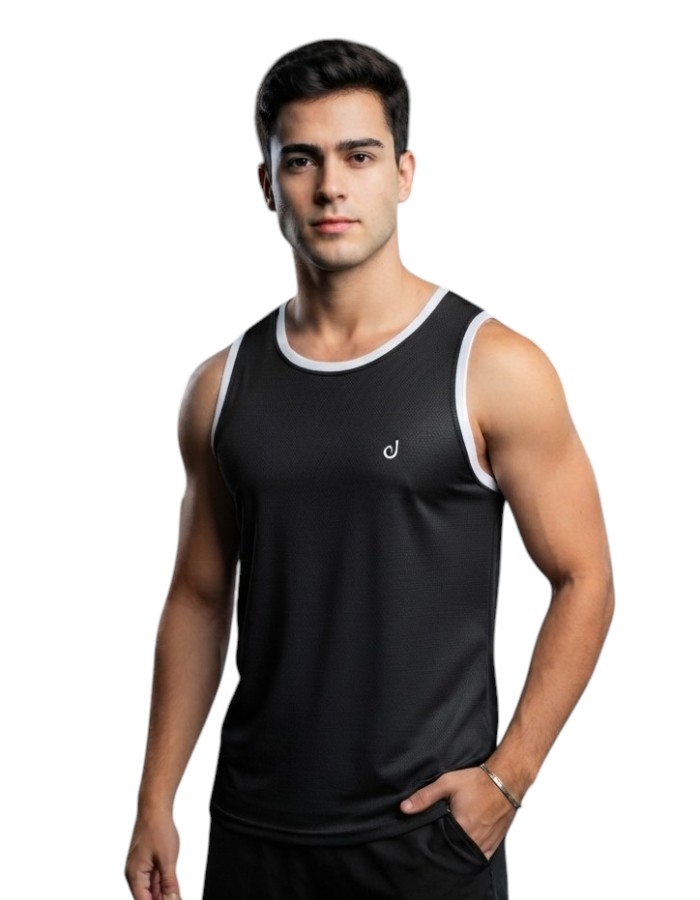 Regata Dry Fit (POLIAMIDA) - COM VIÉS BRANCO