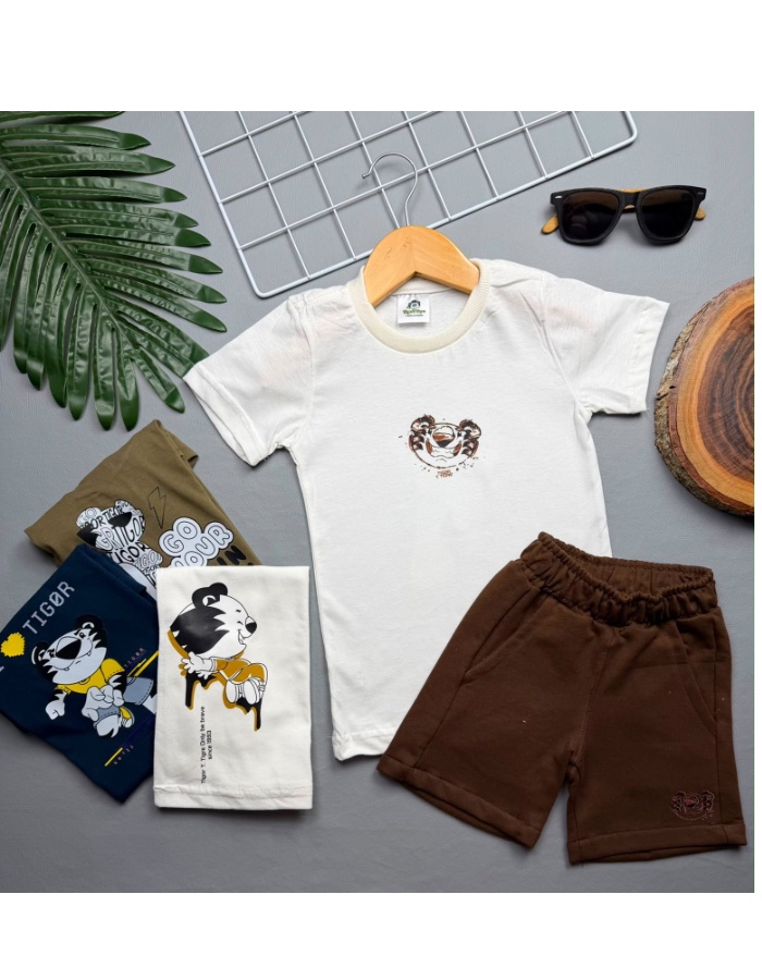 Conjunto moleton com blusa algodão marca tigor 