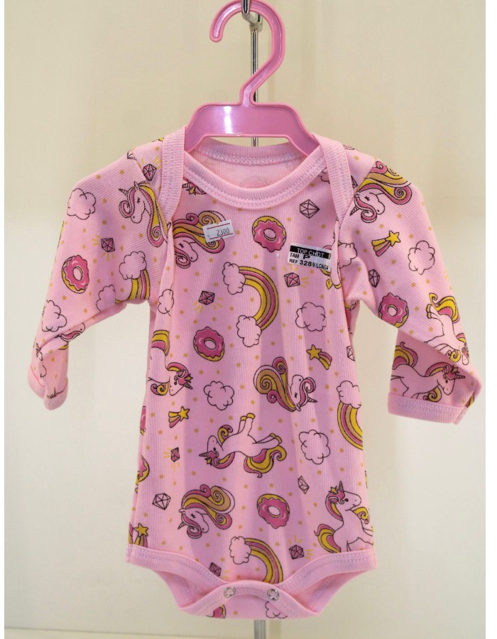 BODY CANELADO ESTAMPADO MANGA LONGA TOP CHOT