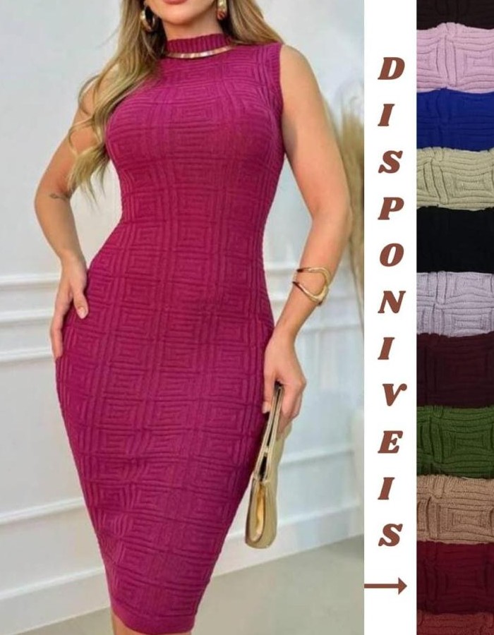 VESTIDO CAVADO TRES D