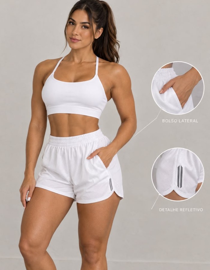 SHORT SPORT COM BOLSO FM