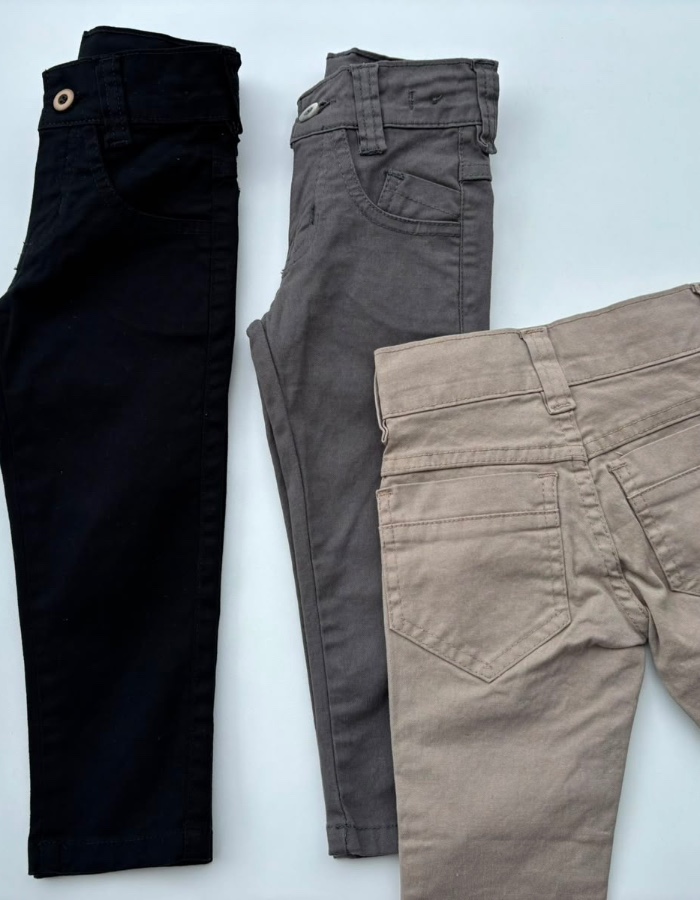 Calça tradicional brim com elastano masculino infantil