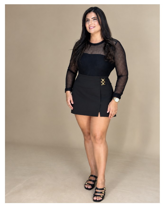 SHORT-SAIA EM ALFAIATARIA