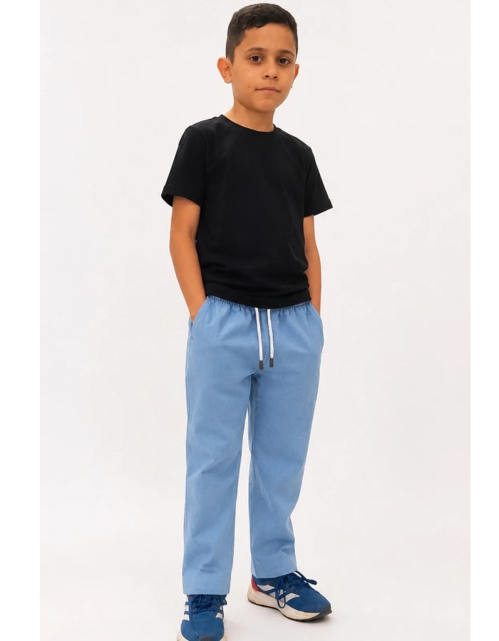 CALÇA DE LINHO AZUL 