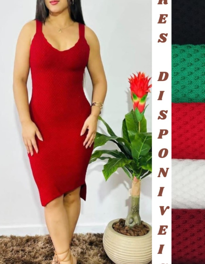 vestido de trico 