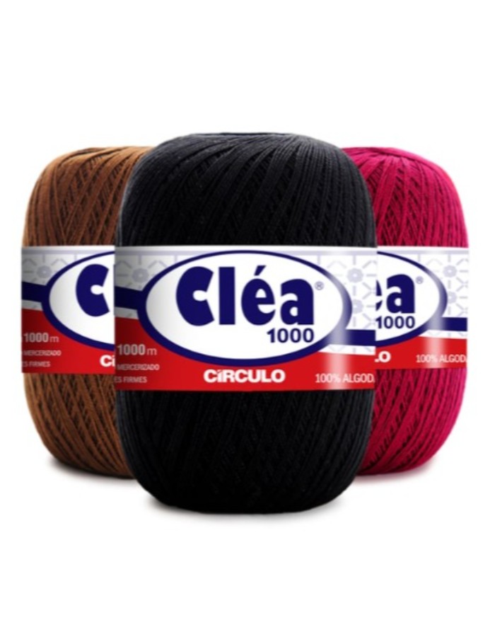 LINHA DE CROCHÊ CLÉA 151,3G - ROLO C/ 1000 MESTROS - 1 UND