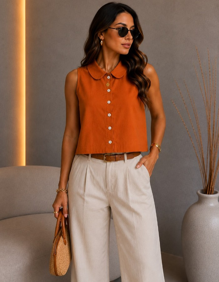 CROPPED GOLA TRICOLINE