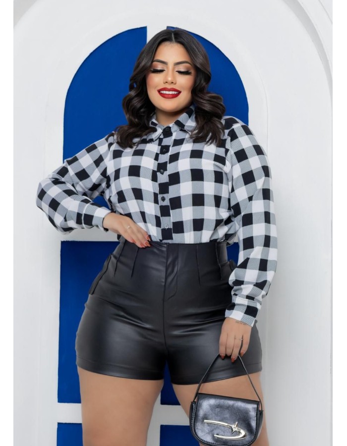 SHORT ZARA COURO