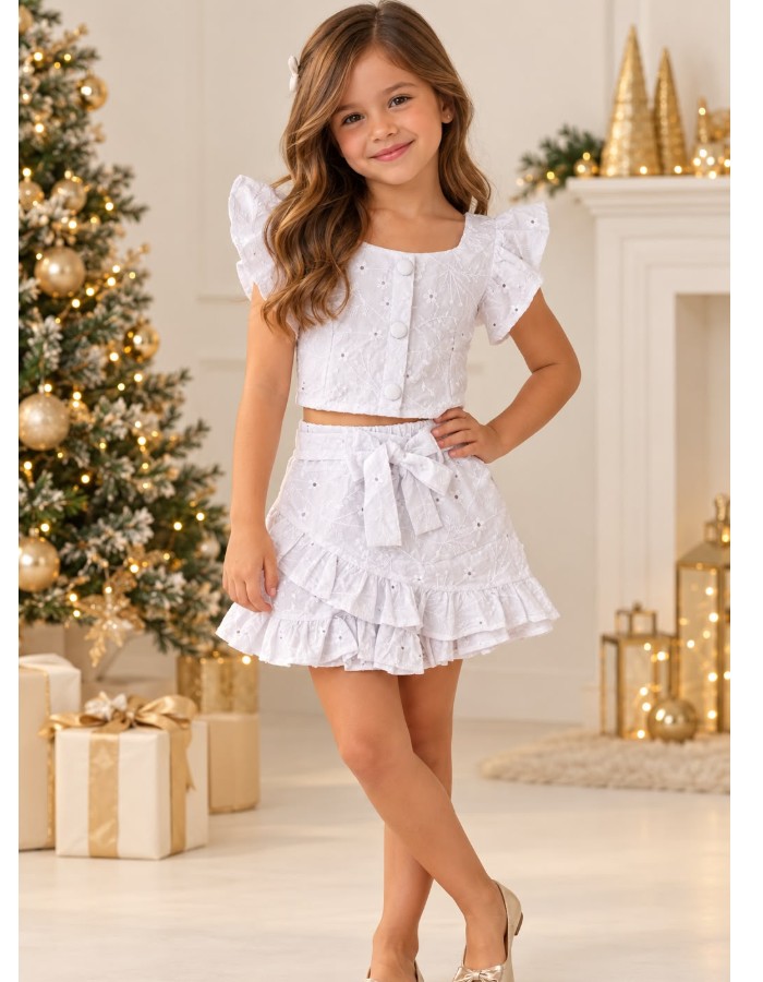 CONJUNTO SHORT SAIA TRANSPASSADA MALHA LAISE