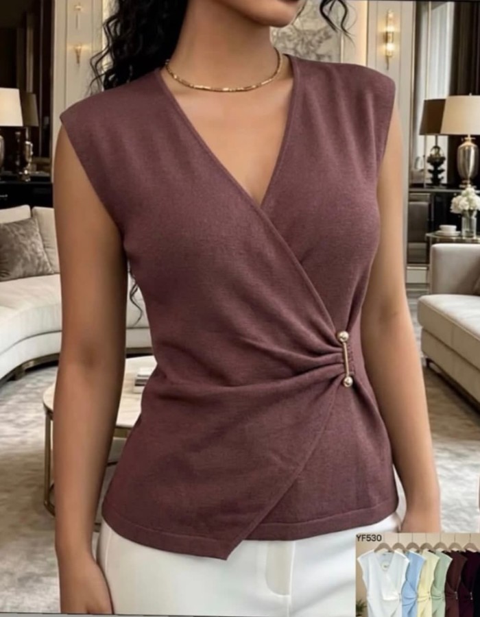 BLUSA TRICO MODAL C/ FIVELA 