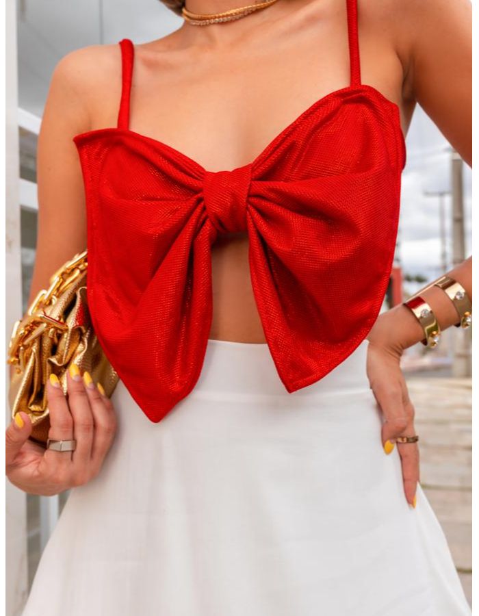 CROPPED LAÇO BRILHOSO