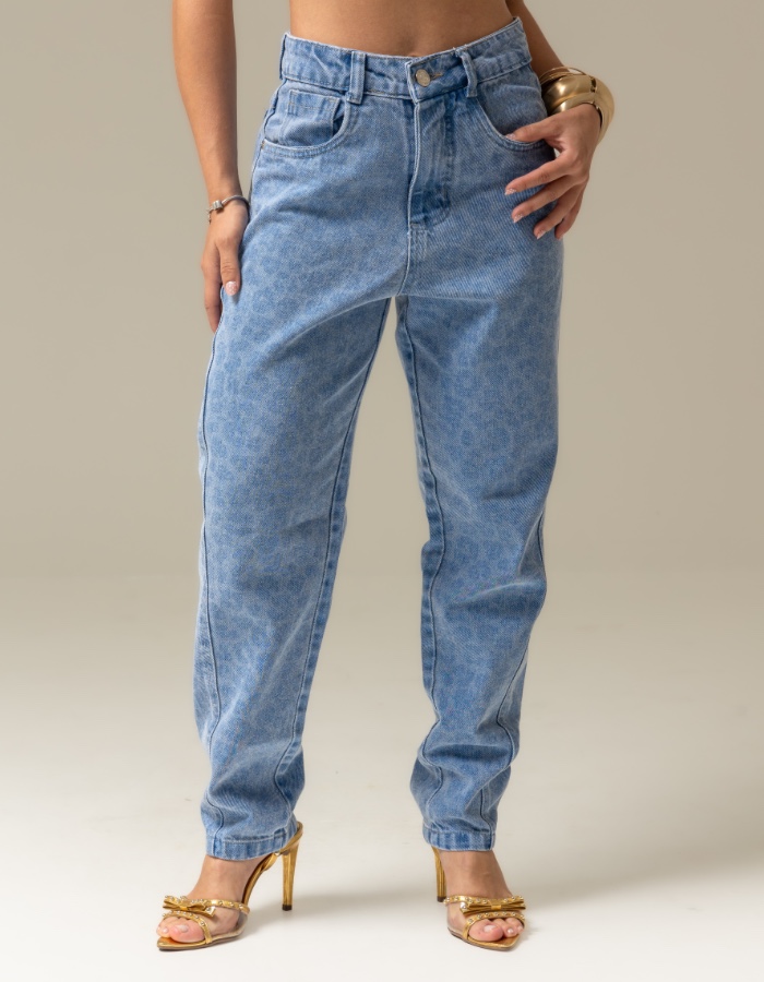 CALÇA RETA ANIMAL PRINT