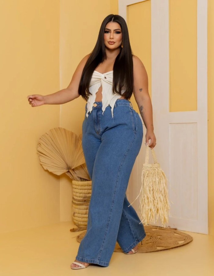 CALÇA WIDE LEG PLUS SIZE