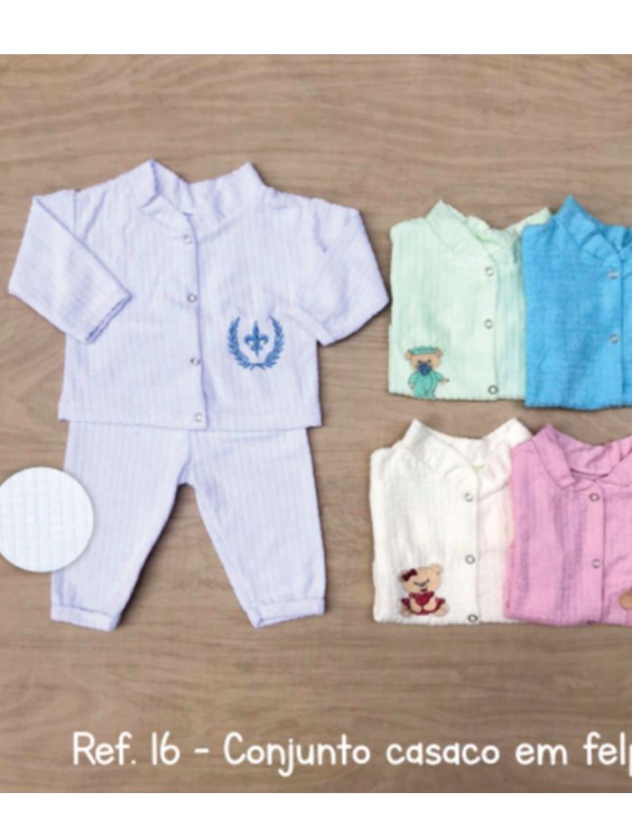 PIJAMA EM FELPA 16 MASCULINO E FEMININO PEDRINHO BABY