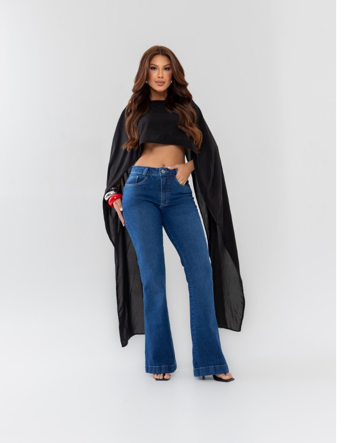 CALÇA FLARE FEM C/LYCRA