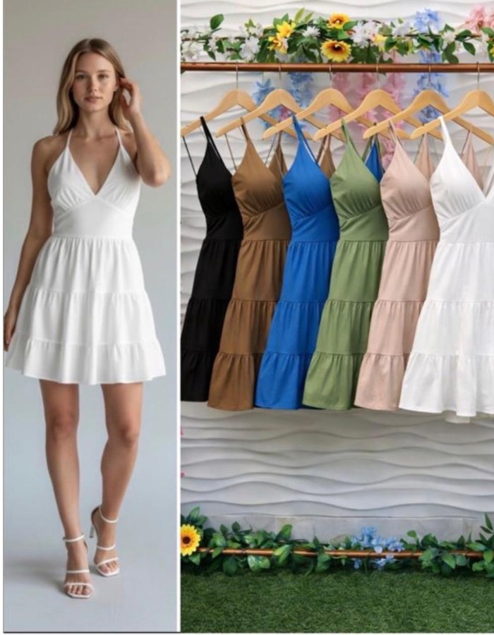 VESTIDO CHIFOM FORRADO