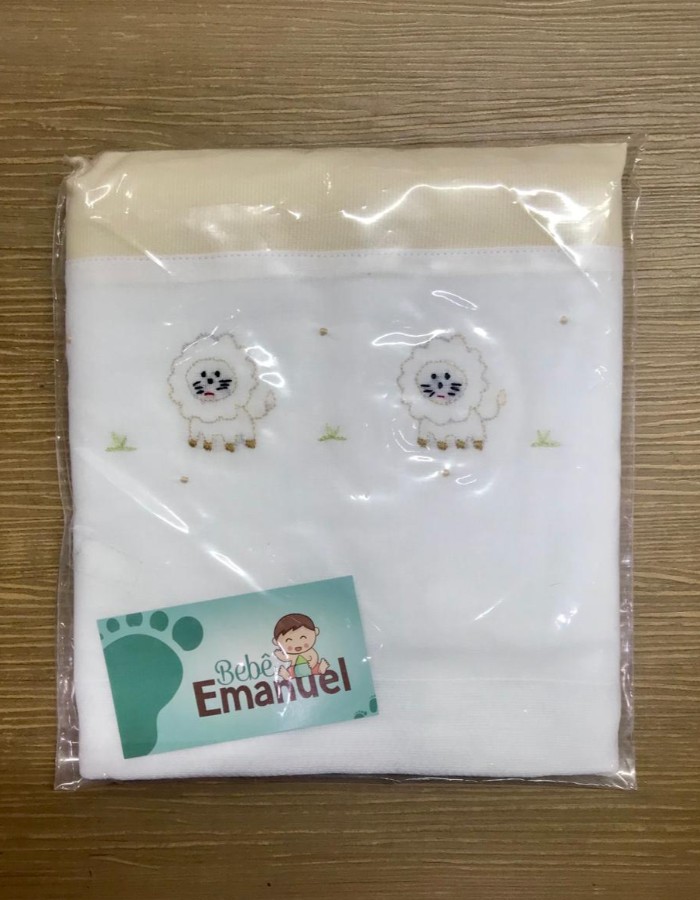TOALHA FRALDA DE BANHO BORDADA BEBÊ EMANUEL 