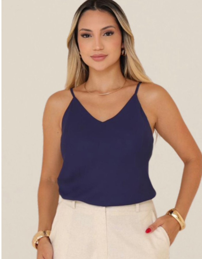BLUSA CREPE  FORRADA BÁSICA