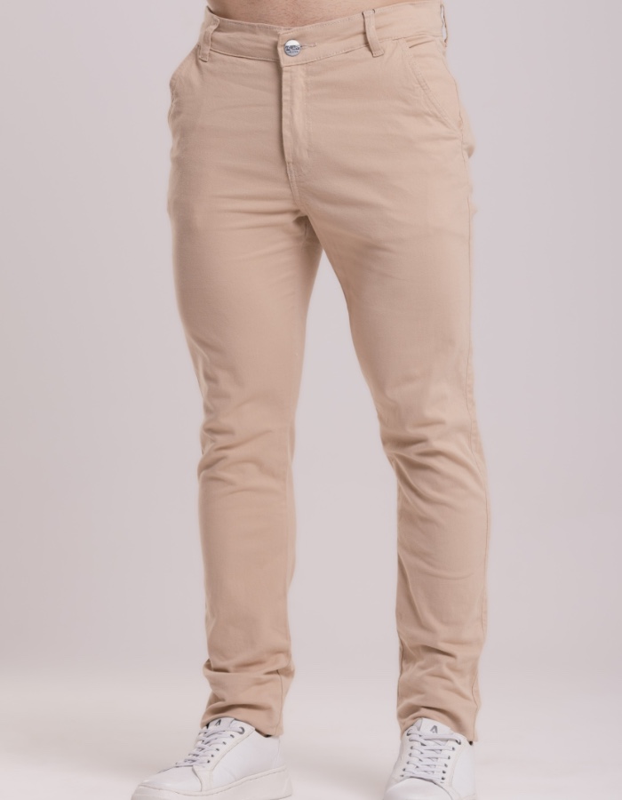 Calça Masc Esporte Fino Premium Bege