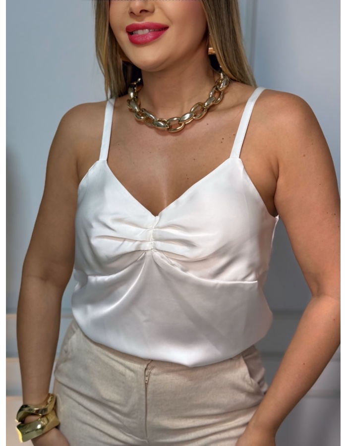 Blusa seda premium P ao GG