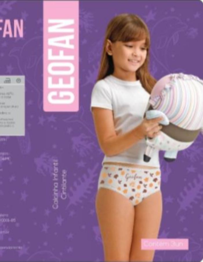 KIT CALCINHA INFANTIL CINTILANTE 03 UNIDADES 6078 GEOFAN
