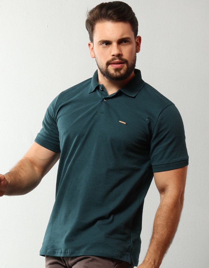 GOLA POLO COM TEXTURA