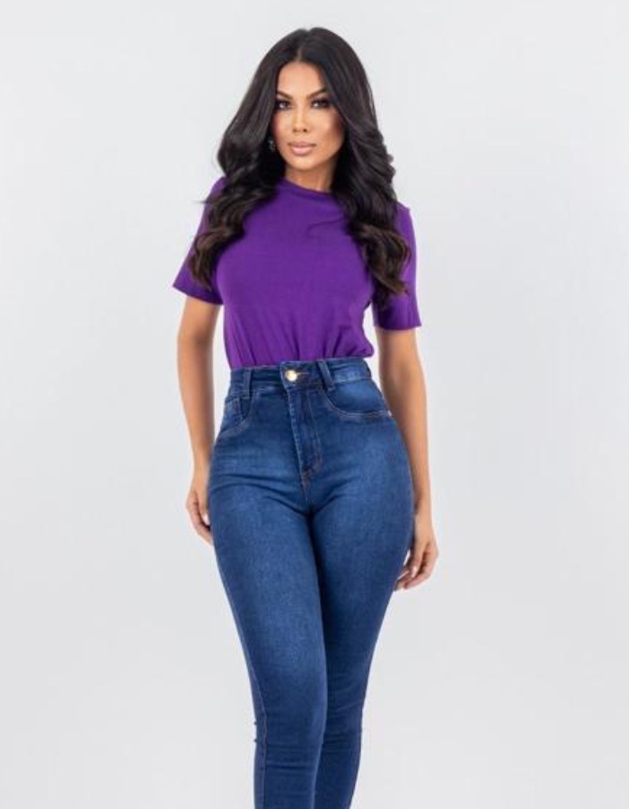 T-Shirt Zara Roxo