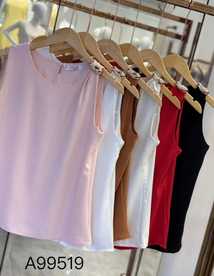 BLUSA TECIDO CREPE SEDA ACETINADO C/ FIVELA