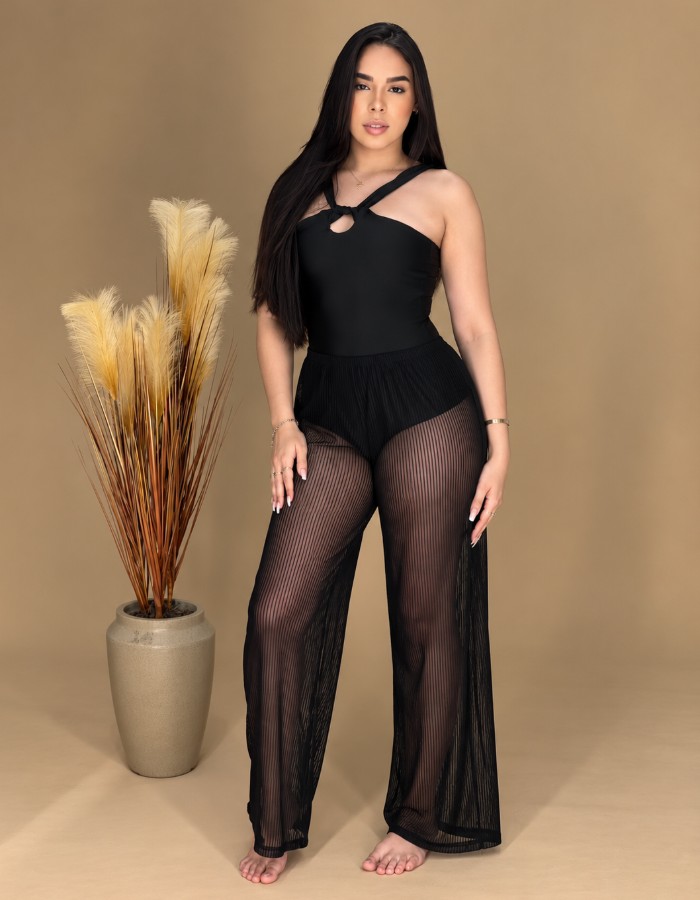 CALÇA EM TULE LISTRADO 