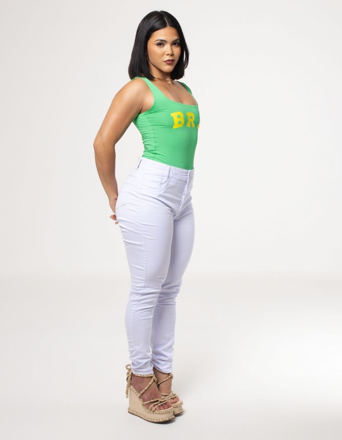 CALÇA SKINNY FEMININA BRANCA