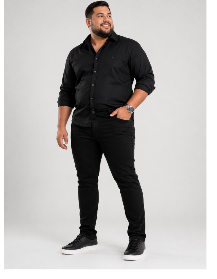 CALÇA MASC PLUS PRETA