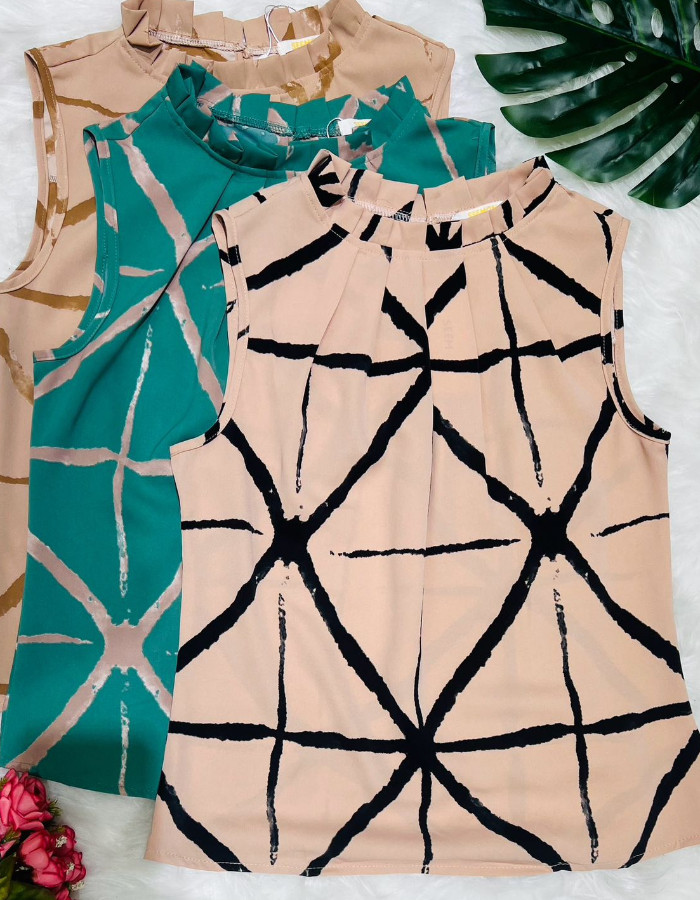 BLUSA TECIDO CREPE SEDA ESTAMPADO