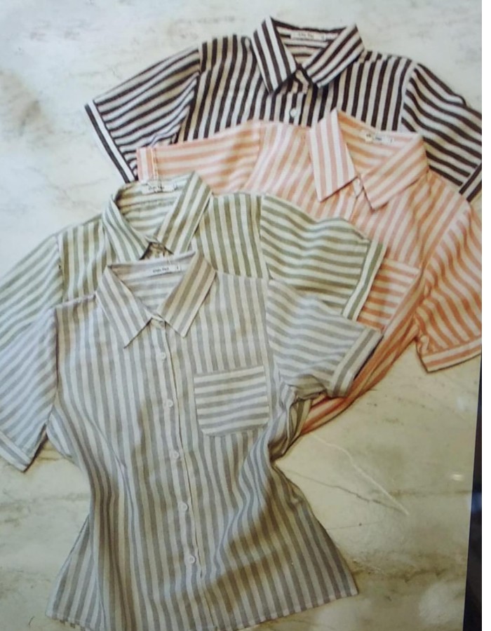 BLUSA TECIDO LINHO DE LISTRA 