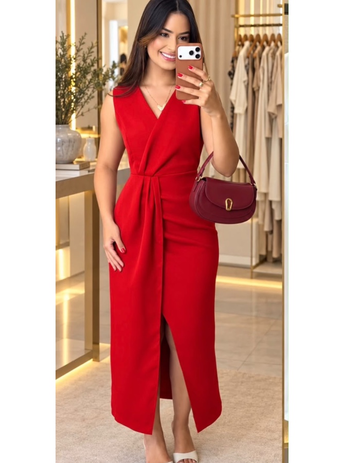 Vestido fenda 