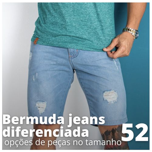 BERMUDA JEANS DIF. PLUS SIZE 52