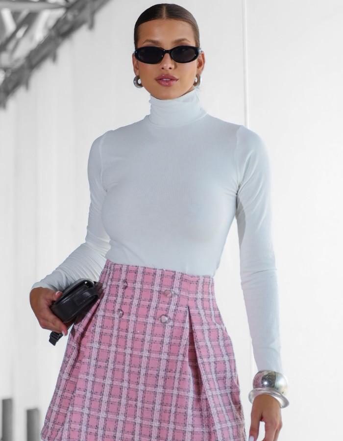 BLUSA GOLA ALTA MANGA LONGA