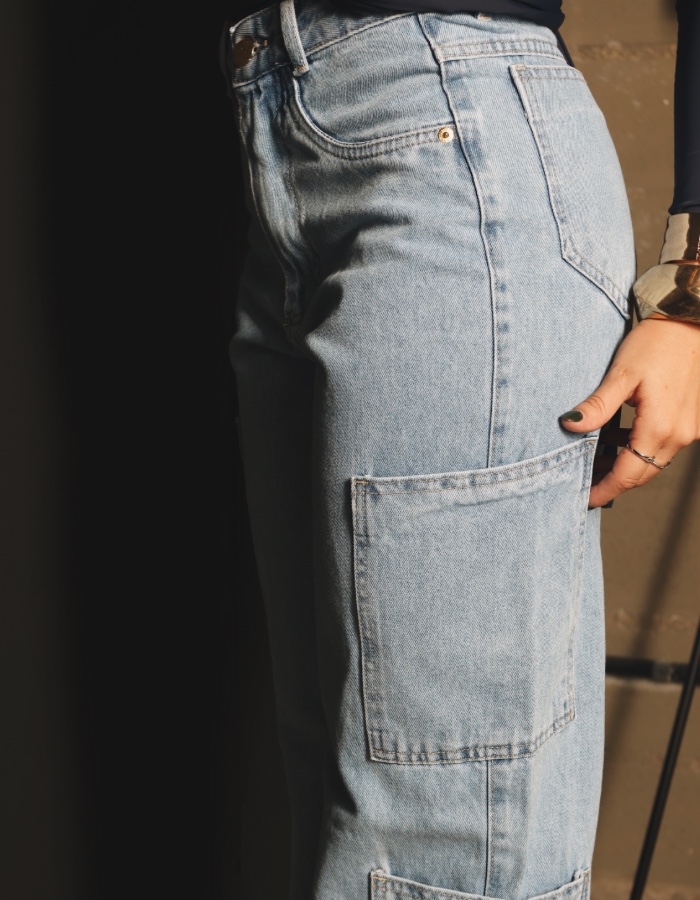 CALÇA CARGO MARMORIZADA