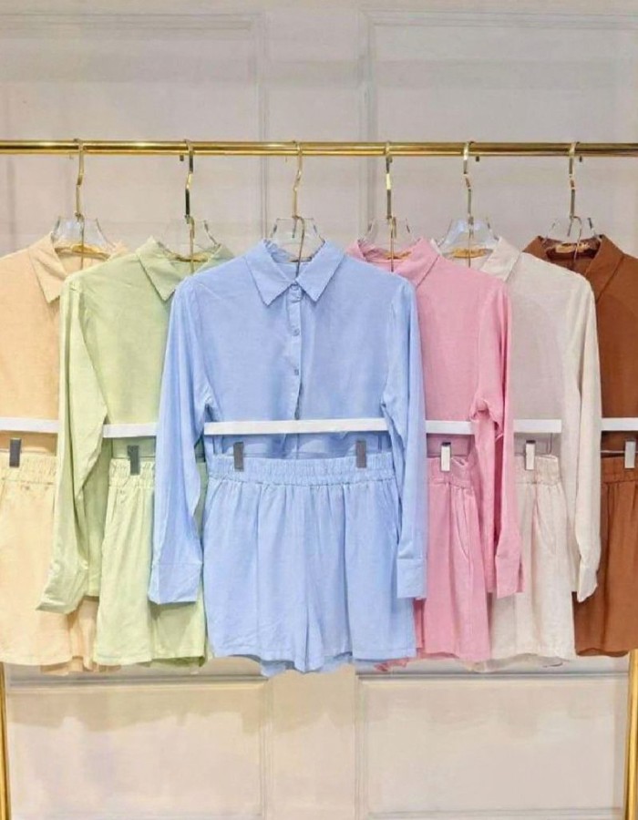 CAMISA M/L + SHORT ELÁSTICO