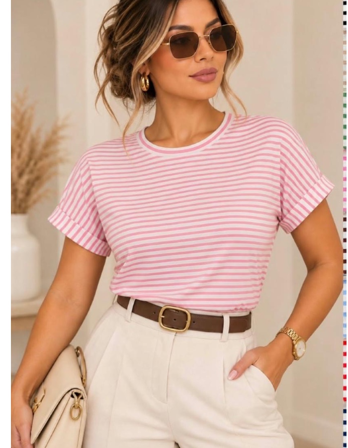 Blusa malha listras 